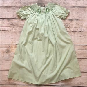 Smocked 4t Frog and flies dress